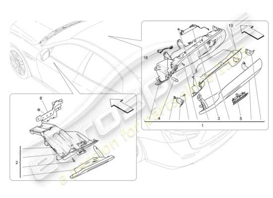 a part diagram from the Maserati Ghibli (2014) parts catalogue