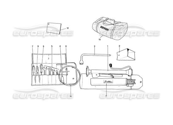 a part diagram from the Ferrari 246 parts catalogue