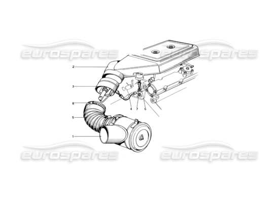 a part diagram from the Ferrari 246 Dino (1975) parts catalogue