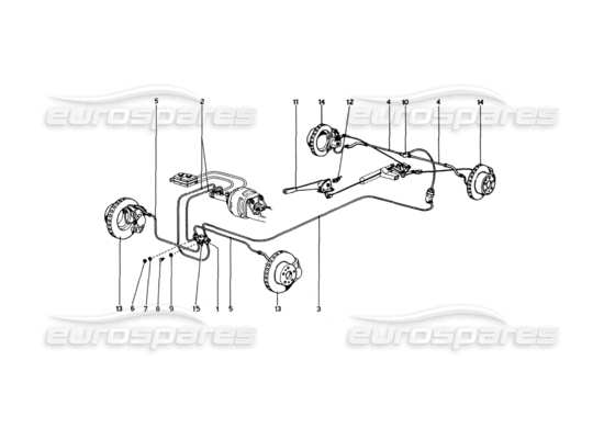 a part diagram from the Ferrari 246 Dino (1975) parts catalogue