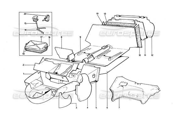 a part diagram from the Ferrari 246 parts catalogue