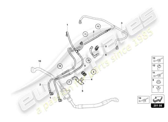 a part diagram from the Lamborghini Aventador Ultimae parts catalogue