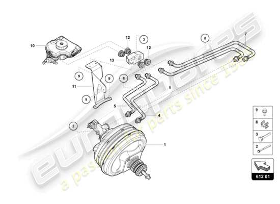 a part diagram from the Lamborghini Aventador Ultimae parts catalogue