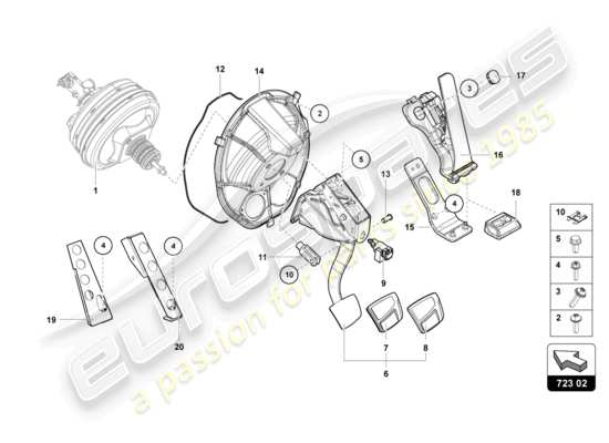 a part diagram from the Lamborghini Aventador Ultimae parts catalogue