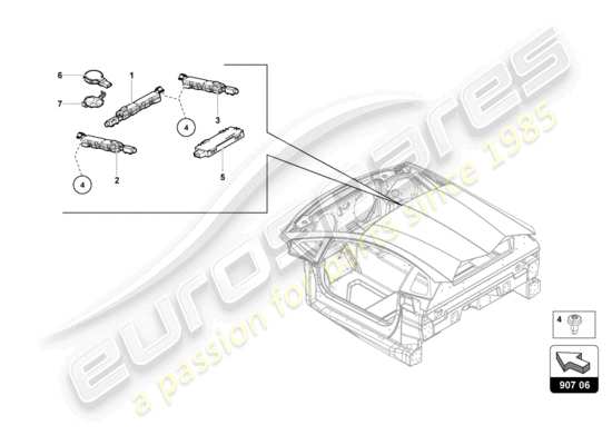 a part diagram from the Lamborghini Aventador Ultimae parts catalogue