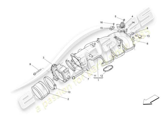 a part diagram from the Maserati Ghibli (2014-2016) parts catalogue