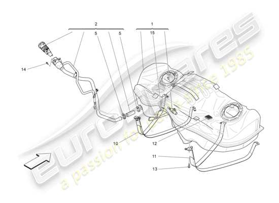 a part diagram from the Maserati Ghibli (2014-2016) parts catalogue