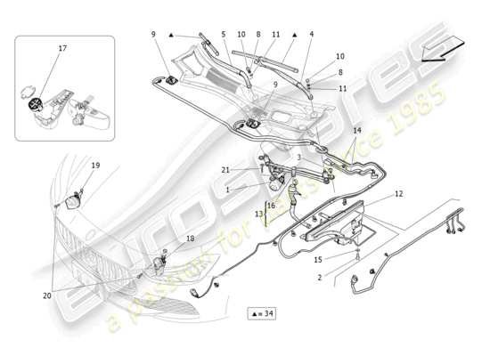 a part diagram from the Maserati Ghibli (2014-2016) parts catalogue