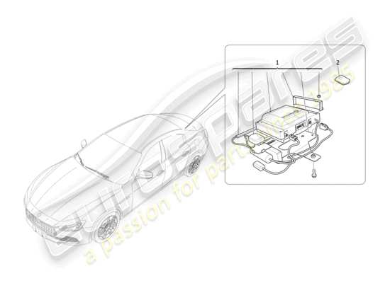 a part diagram from the Maserati Ghibli (2014-2016) parts catalogue