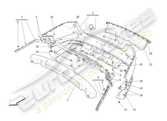 a part diagram from the Maserati Ghibli (2015) parts catalogue