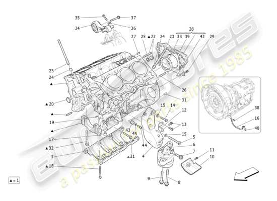 a part diagram from the Maserati Ghibli (2016) parts catalogue