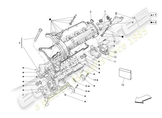 a part diagram from the Maserati Ghibli (2014-2016) parts catalogue