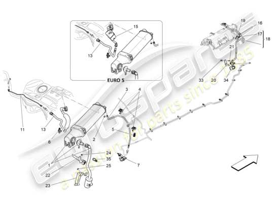 a part diagram from the Maserati Ghibli (2014-2016) parts catalogue