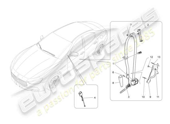 a part diagram from the Maserati Ghibli (2014-2016) parts catalogue