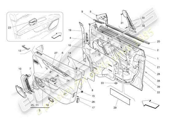 a part diagram from the Maserati Ghibli (2016) parts catalogue