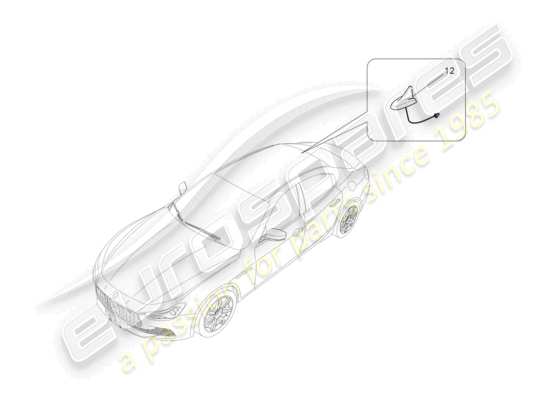 a part diagram from the Maserati Ghibli (2017 onwards) parts catalogue