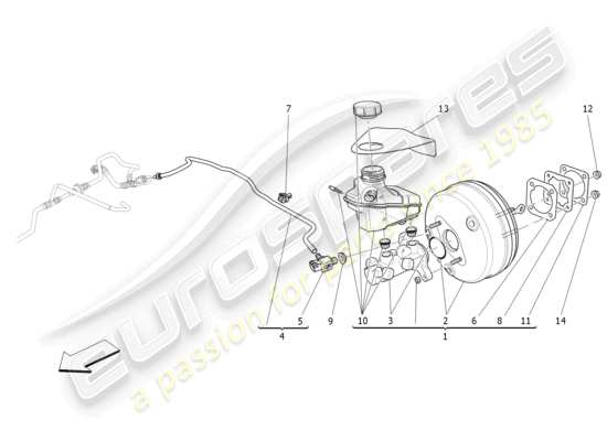 a part diagram from the Maserati Ghibli (2017 onwards) parts catalogue