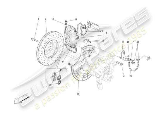 a part diagram from the Maserati Ghibli (2017 onwards) parts catalogue