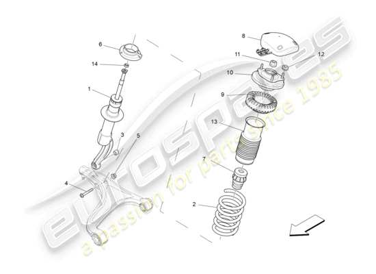 a part diagram from the Maserati Ghibli (2017 onwards) parts catalogue