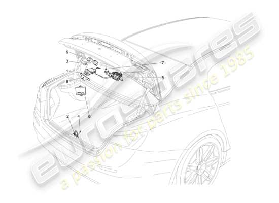 a part diagram from the Maserati Ghibli (2017 onwards) parts catalogue