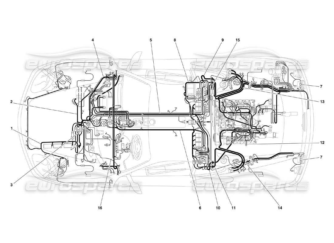 Ferrari 360 Challenge (2000) electrical system Parts Diagram