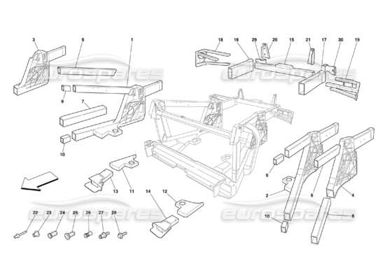 a part diagram from the Ferrari 360 parts catalogue