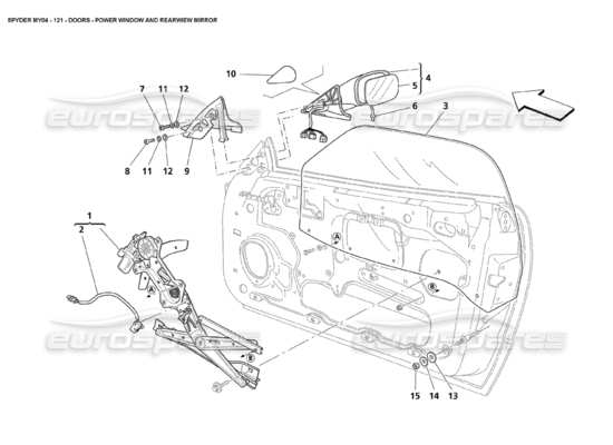 a part diagram from the Maserati 4200 parts catalogue