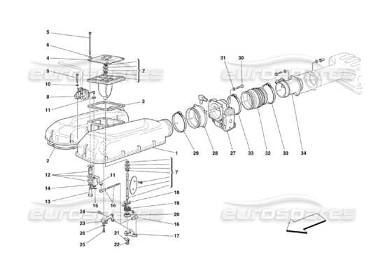 a part diagram from the Ferrari 360 parts catalogue