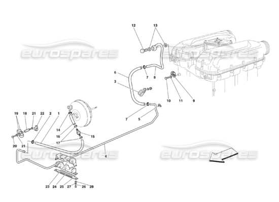 a part diagram from the Ferrari 360 Challenge Stradale parts catalogue