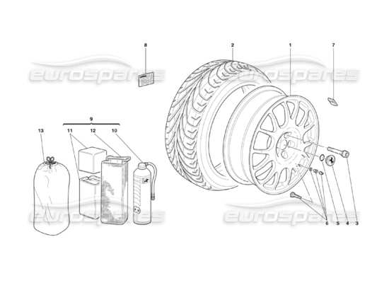 a part diagram from the Ferrari 360 Challenge Stradale parts catalogue