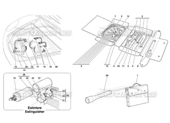 a part diagram from the Ferrari 360 Challenge Stradale parts catalogue