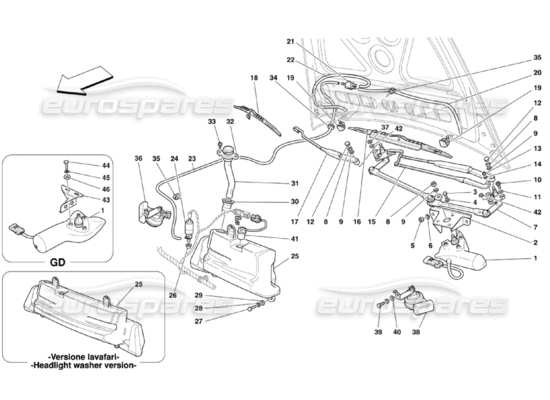 a part diagram from the Ferrari 360 parts catalogue