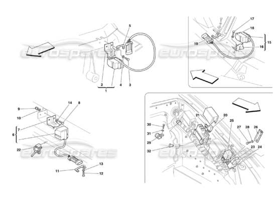 a part diagram from the Ferrari 360 Challenge Stradale parts catalogue