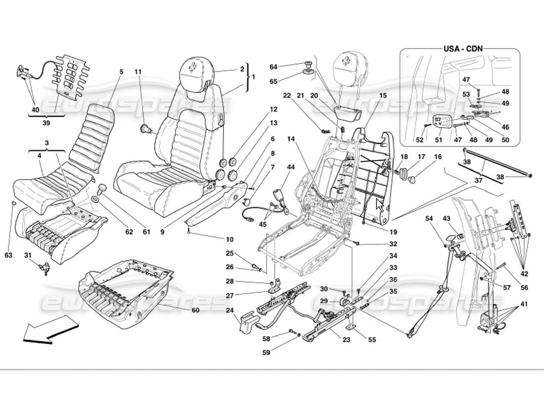 Part diagram containing part number 65408200