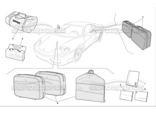 a part diagram from the Ferrari 360 parts catalogue