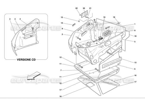 a part diagram from the Ferrari 360 parts catalogue