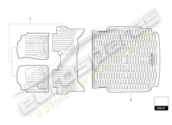 a part diagram from the Lamborghini Urus S (Accessories) parts catalogue