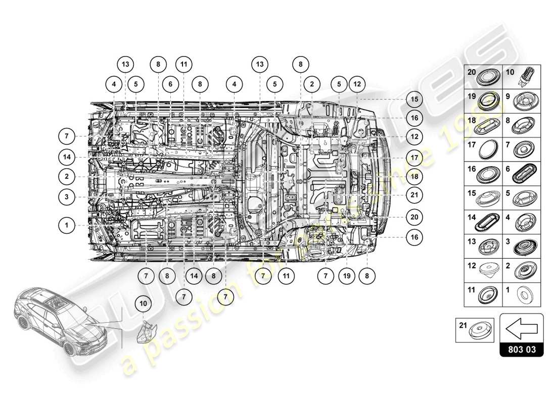 Part diagram containing part number N10246001