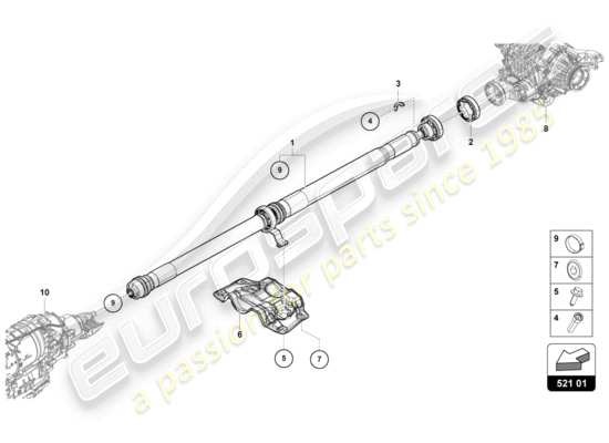 a part diagram from the Lamborghini Urus parts catalogue