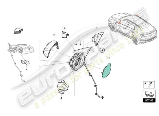 a part diagram from the Lamborghini Urus parts catalogue