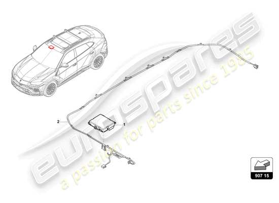 a part diagram from the Lamborghini Urus Performante (2023) parts catalogue