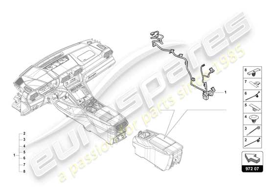 a part diagram from the Lamborghini Urus parts catalogue