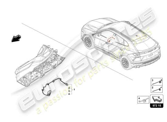 a part diagram from the Lamborghini Urus parts catalogue