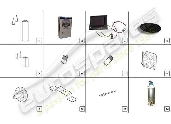 a part diagram from the Lamborghini Countach parts catalogue