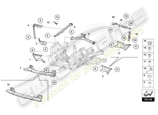 a part diagram from the Lamborghini Aventador LP770-4 SVJ parts catalogue