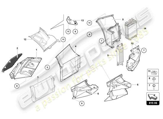 a part diagram from the Lamborghini Aventador LP770-4 SVJ parts catalogue