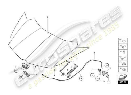 a part diagram from the Lamborghini LP770-4 SVJ Coupe (2022) parts catalogue