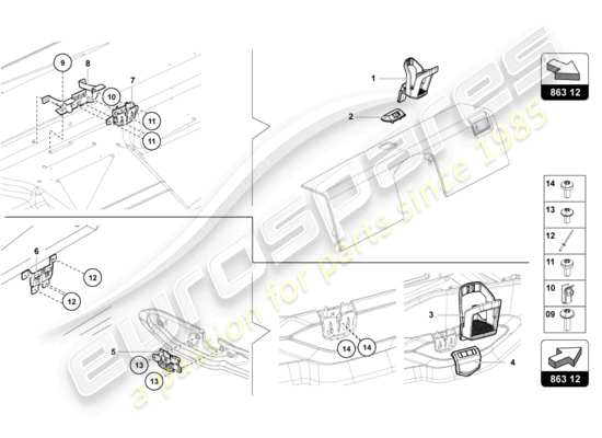 a part diagram from the Lamborghini Aventador LP770-4 SVJ parts catalogue