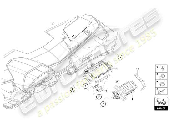 a part diagram from the Lamborghini Aventador LP770-4 SVJ parts catalogue