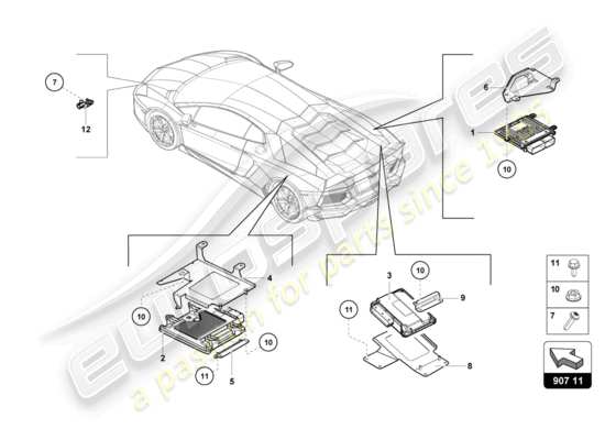 a part diagram from the Lamborghini Aventador LP770-4 SVJ parts catalogue